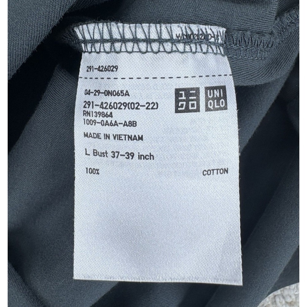 Uniqlo Cotton Sleeveless Midi Dress w/Belt Option Womens L Monochrome Minimalist - Picture 5 of 9